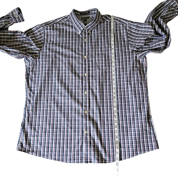Eddie Bauer Long Sleeve Button Down Shirt Wrinkle Free Men's Size 2XL Plaid - Picture 7 of 10